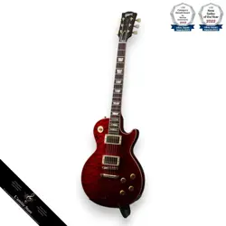 GIBSON CUSTOM SHOP 1959 LES PAUL STANDARD 5A QUILT TOP TRANS RED  LIMITED EDITI