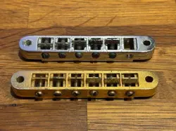 70S GIBSON NASHVILLE GOLD BRIDGE / ES-335TD CHROME BRIDGE SET