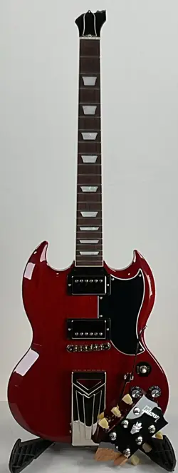 GIBSON SG STANDARD '61 SIDEWAYS VIBROLA ELECTRIC GUITAR - V CHERRY - SNAPPED HS