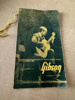 GIBSON VINTAGE BARNEY KESSEL HANG TAG CARD 1961 1962 1963 1964 1965 1960'S