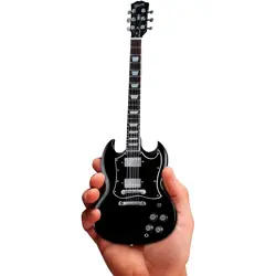 AXE HEAVEN GIBSON SG STANDARD EBONY OFFICIALLY LICENSED MINIATURE GUITAR REPLICA