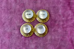 VINTAGE 1960S GIBSON GOLD REFLECTOR KNOB SET ES-335 SG STANDARD CUSTOM LES PAUL