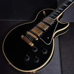 USED 1989 GIBSON 35TH ANNIV LES PAUL CUSTOM 3PU EBONY BLACK 4.65KG W/CASE
