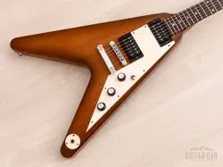 2000 GIBSON FLYING V '98 LIMITED EDITION NATURAL BURST, 100% ORIGINAL W/ CASE