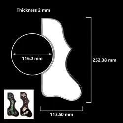 ACOUSTIC GUITAR PICKGUARD FOR GIBSON ABALONE SHELL INLAID SELF ADHENSIVE