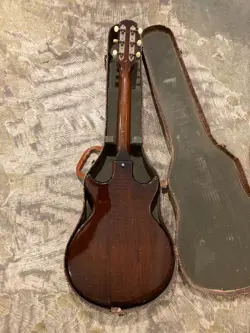 1961 GIBSON MELODY MAKER WITH JACARANDA FB ALLIGATOR CASE - ORIGINAL PARTS,