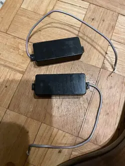 70S GIBSON SG II VINTAGE MINI HUMBUCKER SET BLACK FROM JAPAN