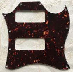 CUSTOM FOR GIBSON SG P90 WITHOUT BIRDGE HOLES DRILL GUITAR PICKGUARD,4 PLY BROWN