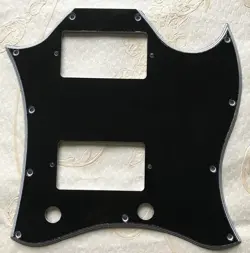 FOR FIT US GIBSON SG STANDARD STYLE FULL FACE GUITAR PICKGUARD,5 PLY BLACK