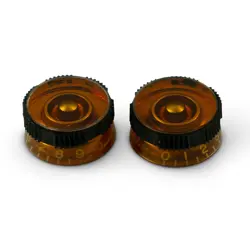 4 GIBSON STYLE NON SLIP SPEED KNOBS AMBER FIT LES PAUL USA