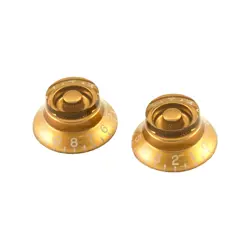 4 GIBSON STYLE LEFT HAND BELL KNOBS GOLD FIT LES PAUL USA