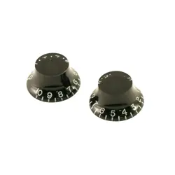 4 GIBSON STYLE LEFT HAND BELL KNOBS BLACK FIT LES PAUL USA