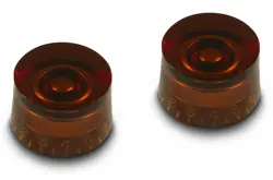 2 VINTAGE 50S TALL GIBSON STYLE SPEED KNOBS AMBER FIT LES PAUL USA