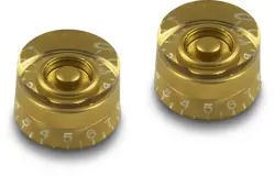 2 VINTAGE 50S TALL GIBSON STYLE SPEED KNOBS GOLD FIT LES PAUL USA