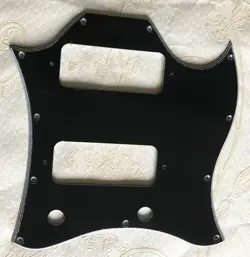CUSTOM FOR FULL FACE GIBSON SG P90 STYLE GUITAR PICKGUARD,5 PLY BLACK