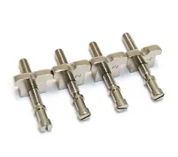 NICKEL BRIDGE SADDLES FOR VINTAGE 70S GIBSON® 3-POINT BASS BRIDGE BP-2075-001