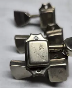 SET OF HARDWARE, VINTAGE GIBSON, STRAP BUTTONS. TUNNING KEYS (MADE IN GERMANY)