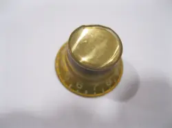 ONE 60'S 70'S GIBSON GOLD REFLECTOR CAP GUITAR BLANK KNOB SURFACE CRACKS #2