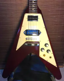 GIBSON FLYING V CHERY RED MOD ELECTRIC GUITAR FROM JAPAN