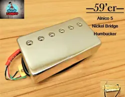 G.M. 59'ER ALNICO 5 NICKEL HUMBUCKER BRIDGE (52MM) (4-WIRE) FOR GIBSON EPIPHONE®