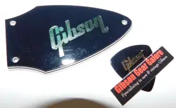 GIBSON FLYING V TRUSS ROD COVER 70'S BLACK 5 PLY GUITAR PARTS PROJECT SILVER
