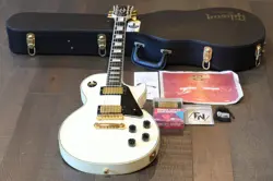 2007 GIBSON LES PAUL CUSTOM ELECTRIC GUITAR ALPINE WHITE + COA OHSC