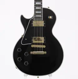 GIBSON CUSTOM SHOP LES PAUL GLOSS EBONY LEFT HAND USED ELECTRIC GUITAR