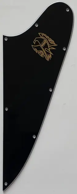 FOR FIT GIBSON FIREBIRD GOLD LOGO STYLE GUITAR PICKGUARD SCRATCH PLATE BLACK