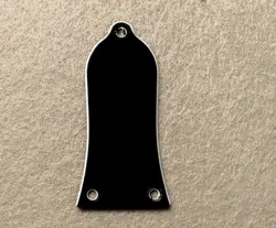 2 PLY GUITAR TRUSS ROD COVER GIBSON LP / SG / EPIPHONE 3 HOLES - BLACK ON WHITE