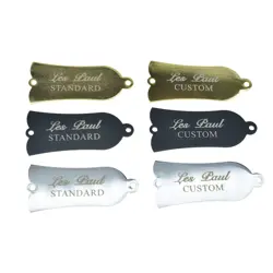 METAL WHITE LETTERS CUSTOM/STANDARD PRINTED TRUSS ROD COVER FOR GIBSON LP/SG