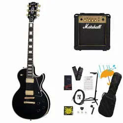 EPIPHONE INSPIRED BY GIBSON CUSTOM LES PAUL CUSTOM EBONY MARSHALL MG10 AMPLIFIER