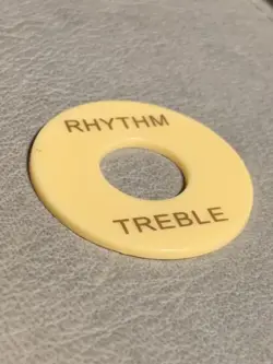 USA SELLER~CREAM SELECTOR SWITCH PLATE TOGGLE COVER TREBLE AND RHYTHM FOR GIBSON