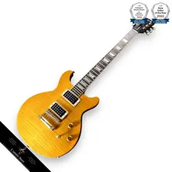 GIBSON LES PAUL STANDARD DC 2003 AMBER SERRANO  W/ GOLD HARDWARE