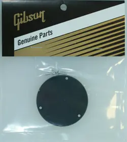 GIBSON® SWITCH PLATE COVER REAR CAVITY BLACK W/SCREWS LES PAUL GENUINE NEW REAL