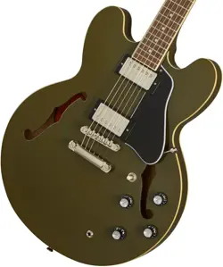 EPIPHONE/INSPIRED BY GIBSON ES-335 OLIVE DRAB SEMI-ACOUSTIC GUITAR WITH GIG BAG