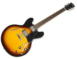 BURNY RSA-60 SEMI-ACOUSTIC ELECTRIC GUITAR GIBSON 335WITH SOFT CASE