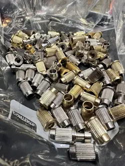 USA LUTHIER LOT BRASS GOLD CHROME STUDS GIBSON TAILPIECE LES PAUL, SG 40+ PIECES