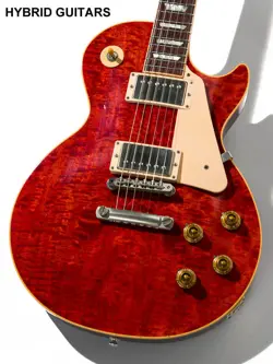 GIBSON CUSTOM SHOP LES PAUL STANDARD FLAME QUILT WINE RED