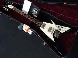 GIBSON CUSTOM SHOP 1967 FLYING V W/ MAESTRO VIBROLA VOS EBONY BLACK USA 2013 MOD