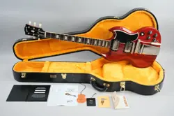 GIBSON CUSTOM SHOP 1964 SG STANDARD REISSUE W/MAESTRO VIBROLA CHERRY RED 1960