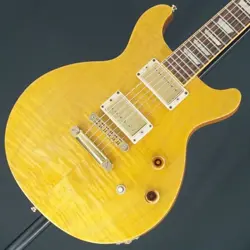 GIBSON USED LES PAUL STANDARD DOUBLE CUT PLUS NECK REPAIRED TRANS AMBER