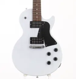 GIBSON LES PAUL SPECIAL TRIBUTE HUMBUCKER WORN WHITE SATIN ELECTRIC GUITAR