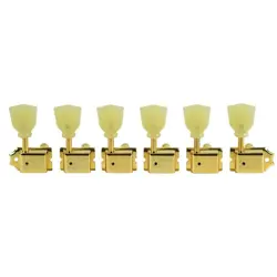 KLUSON KDE-6B-G 6 IN LINE TUNERS FOR GIBSON EXPLORER W/ PEARL BUTTONS GOLD