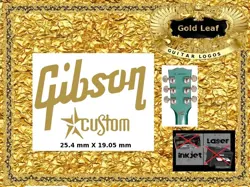 GIBSON GUITAR DECAL HEADSTOCK FOIL WATERSLIDE DECAL RESTORATION WATERSLIDE 138G