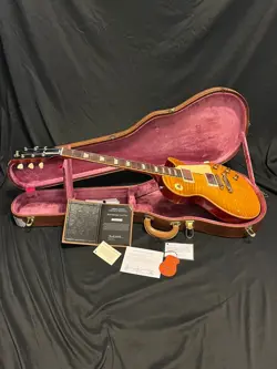 2018 GIBSON CUSTOM SHOP HISTORIC LES PAUL '59 REISSUE AGED LEMON W/OHSC/COA