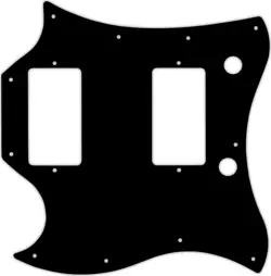 WD CUSTOM PICKGUARD FOR LEFT HAND GIBSON 1963-1970 FULL FACE SG #09 BLACK/WHI...