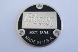 GIBSON LES PAUL CUSTOM GUITAR 3 WAY TOGGLE SWITCH COVER PLATE..SILVER / BLACK