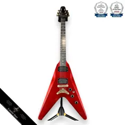 GIBSON 1982 FLYING V2 ELECTRIC GUITAR  CANDY APPLE RED  DIRTY FINGERS PICKUPS