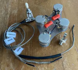 50'S WIRING FOR GIBSON LES PAUL 500K CTS LONG SHAFT POTS .047 SWITCHCRAFT TOGGLE