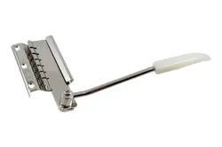 NEW - SHORT GIBSON STYLE VIBRATO TAILPIECE WITH ARM - NICKEL